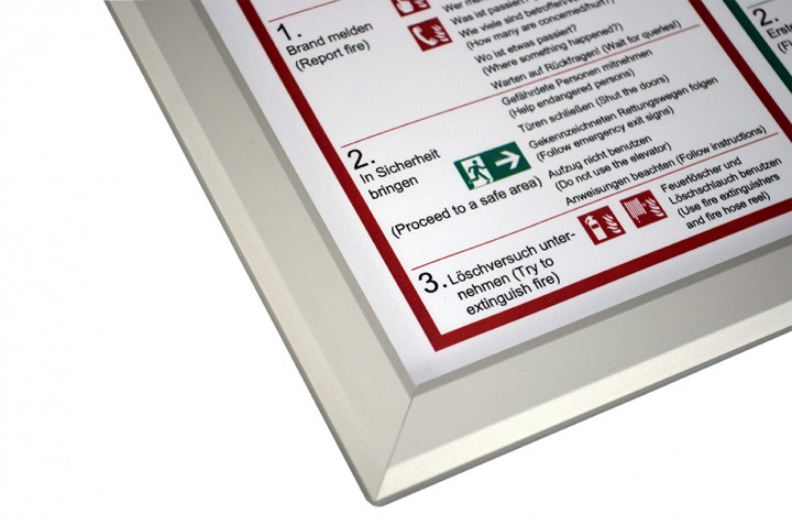 Brandschutz Klapprahmen A3 - 25mm Aluminium Rahmen Mit B1 Zertifikat Schwer Entflammbar