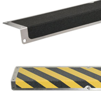 Aluminiumkantenprofile mit Antirutsch-Beschichtung zur Sicherung von Treppenstufen und Treppenkanten
