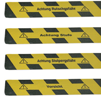 Antirutschstreifen mit Rutschhemmung für glatte Böden und mit verschiedenen Warnzeichen