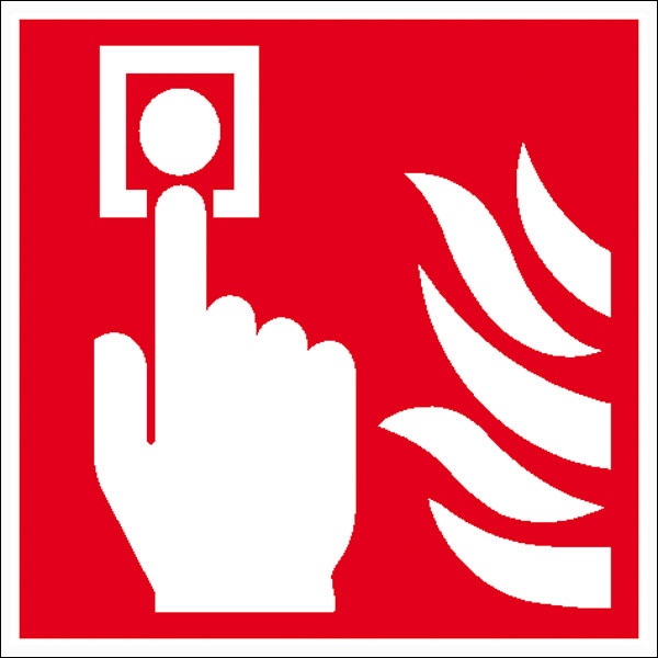 Brandschutzzeichen: Brandmelder | Aufkleber | 15x15cm
