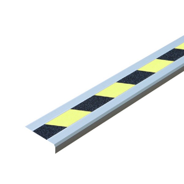 Antirutsch-Treppenkantenprofil "Universal" | selbstklebend | schwarz/gelb nachleuchtend