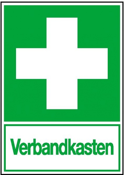 Erste-Hilfe-Schild: Verbandkasten | Aufkleber | 20x30cm 