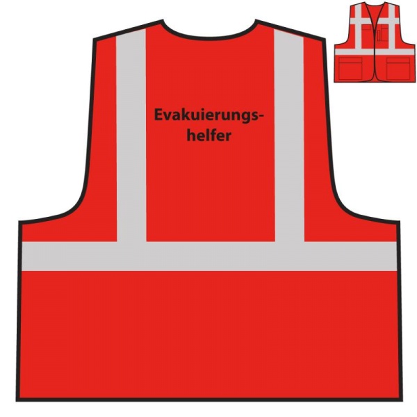 Multifunktionsweste - Evakuierungshelfer | rot