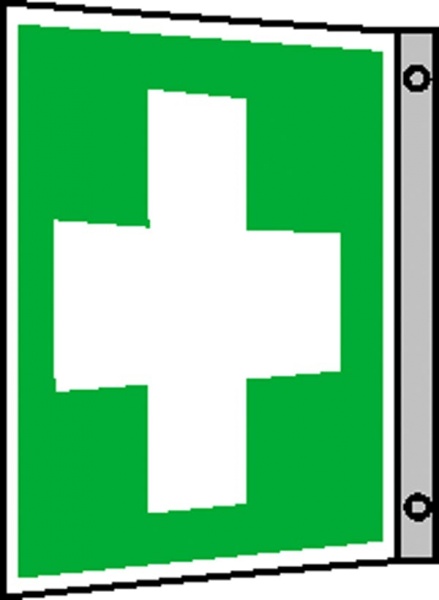 Erste-Hilfe-Schild: Erste Hilfe | Aluminium | 15x15cm 