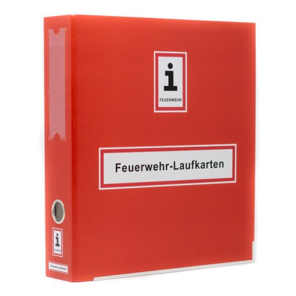 A4-Ordner für Feuerwehr-Laufkarten | Farbe: ca. RAL 3000