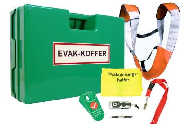 Evakuierungskoffer groß mit EVAK-Füllung 2 + Rettungssitz