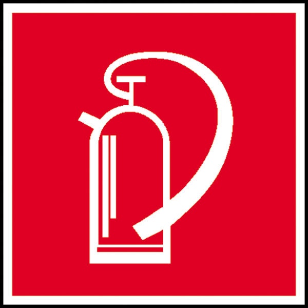 Brandschutzzeichen: Feuerlöscher | Aufkleber | 15x15cm