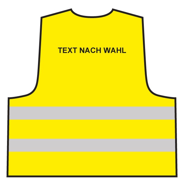 Warnweste - Gelb | Text nach Wahl