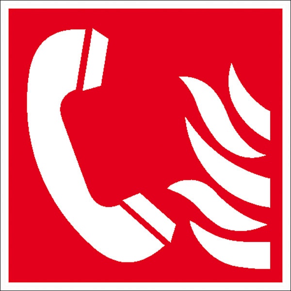 Brandschutzzeichen: Brandmeldetelefon | Aluminium | 20x20cm