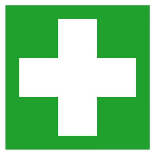 Erste-Hilfe-Schild: Erste Hilfe | Aufkleber | 15x15cm