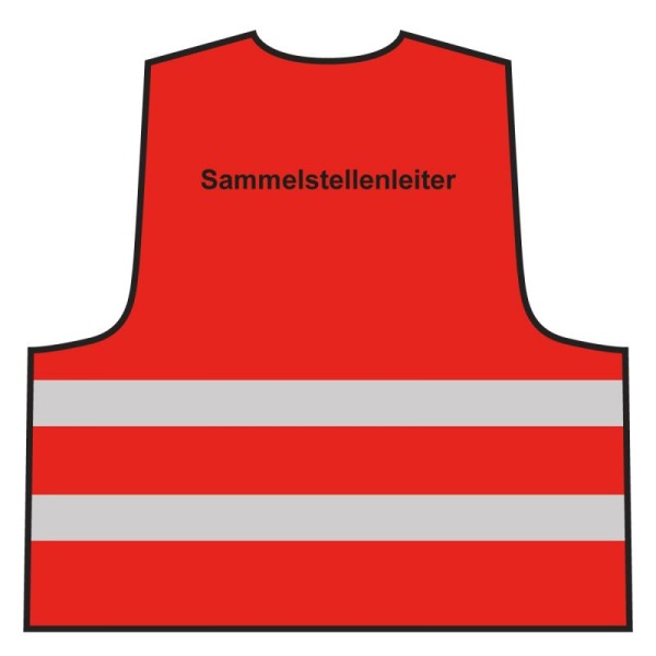 Warnweste - Sammelstellenleiter | rot
