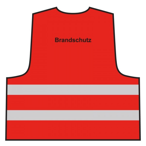 Warnweste - Brandschutz | rot