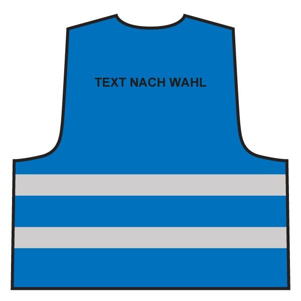 Warnweste - Blau | Text nach Wahl
