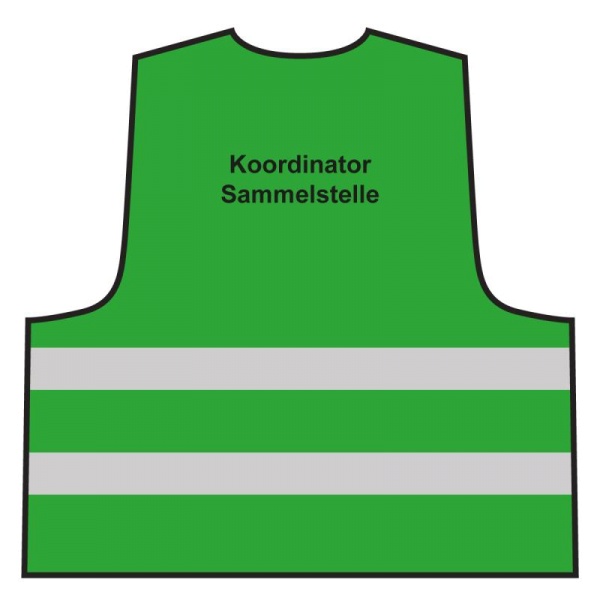 Warnweste - Koordinator Sammelstelle | grün