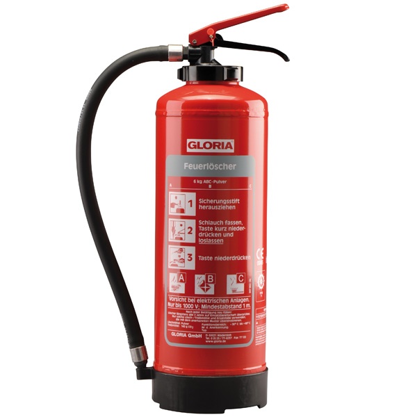 Gloria ABC-Pulver-Feuerlöscher (P 6 EASY) | 6 kg | 10 / 12 LE