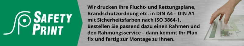 Druckservice für Flucht- und Rettungspläne