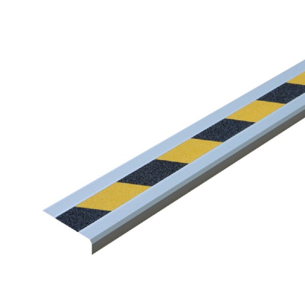 Antirutsch-Treppenkantenprofil "Easy Clean" | selbstklebend | schwarz/gelb