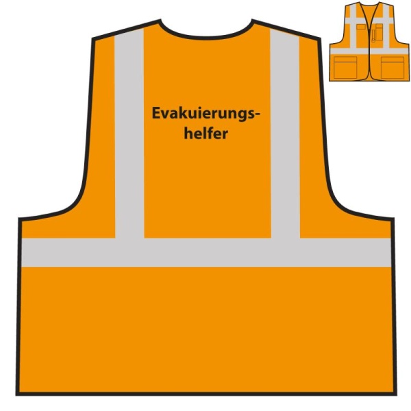 Multifunktionsweste - Evakuierungshelfer | orange