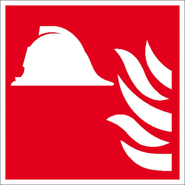 Brandschutzzeichen: Brandbekämpfung | Aufkleber | 20x20cm