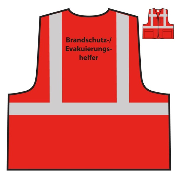 Multifunktionsweste - Brandschutz-/ Evakuierungshelfer | rot