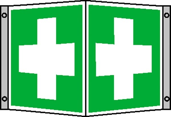 Erste-Hilfe-Schild: Erste Hilfe | Kunststoff | 15x15cm 