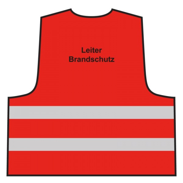 Warnweste - Leiter Brandschutz | rot