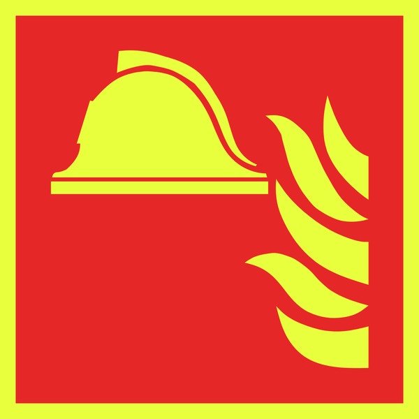 Brandschutzschild PLUS: Brandbekämpfung | Aluminium | 20x20cm
