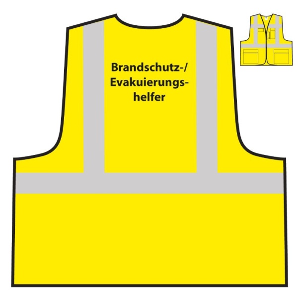 Multifunktionsweste - Brandschutz-/ Evakuierungshelfer | gelb