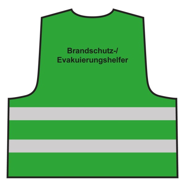 Warnweste - Brandschutz-/ Evakuierungshelfer | grün