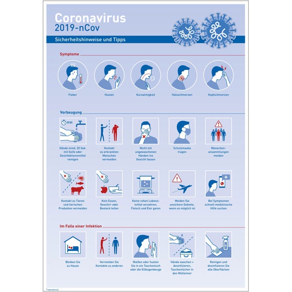 Hygieneaushang "Sicherheitshinweise und Tipps"