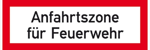 Hinweisschild für die Feuerwehr