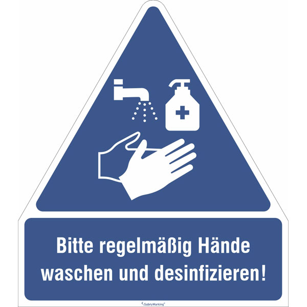 Hände waschen und desinfizieren Aufkleber 