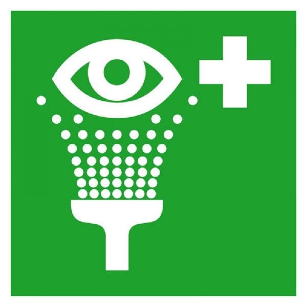 Erste-Hilfe-Schild: Augenspüleinrichtung | Kunststoff | 20x20cm 