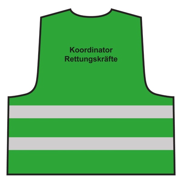 Warnweste - Koordinator Rettungskräfte | grün