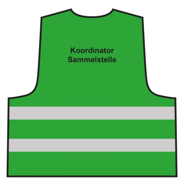 Warnweste - Koordinator Sammelstelle | grün