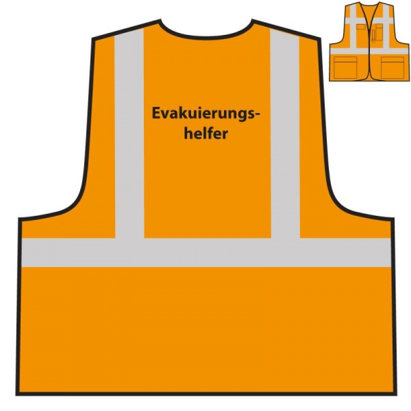 Multifunktionsweste - Evakuierungshelfer | orange