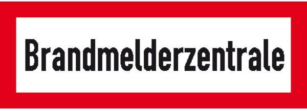 Hinweisschild für die Feuerwehr: Brandmelderzentrale (BMZ) | Aufkleber | 29,7x10,5cm