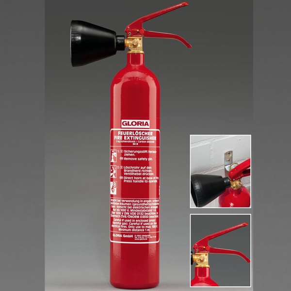 Gloria CO2-Feuerlöscher (KS 2 ST) | 2 kg | 2 LE