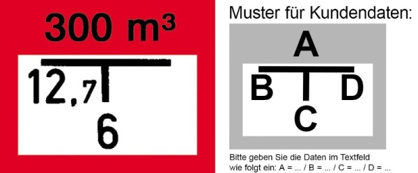 Hinweisschild für die Feuerwehr: Entnahme Löschwasserbehälter | Aluminium geprägt | 25x20cm