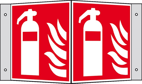 Brandschutzzeichen: Feuerlöscher | Aluminium | 15x15cm