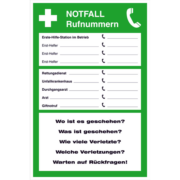 Anleitung zur Ersten Hilfe (Plakat) - bgw-online