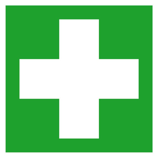 Erste-Hilfe-Schild: Erste Hilfe | Kunststoff | 15x15cm