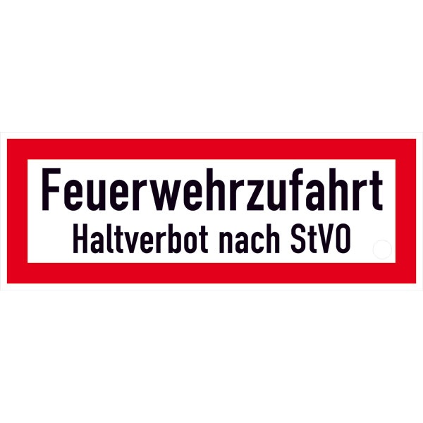 Hinweisschild für die Feuerwehr: Feuerwehrzufahrt | Aluminium geprägt | 59,4x21cm