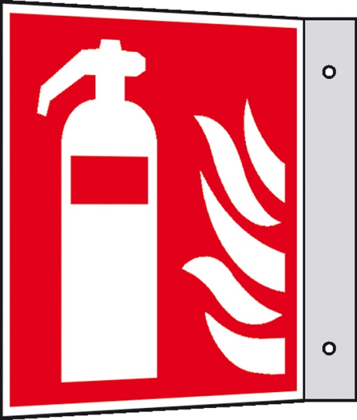 Brandschutzzeichen: Feuerlöscher | Kunststoff | 15x15cm