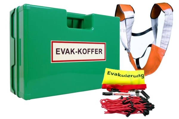 Evakuierungskoffer groß mit EVAK-Füllung 1 + Rettungssitz