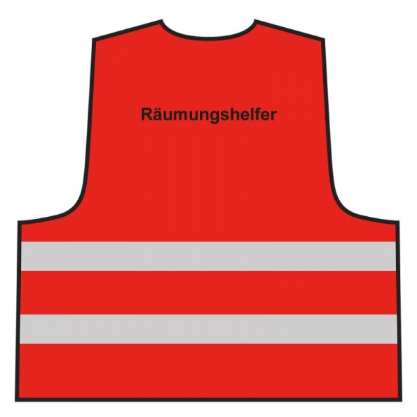 Warnweste - Räumungshelfer | rot