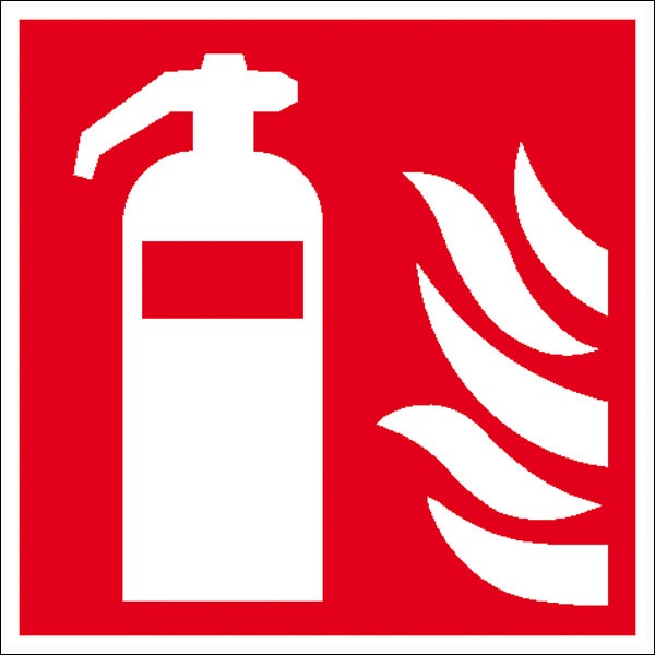 Brandschutzzeichen: Feuerlöscher | Aluminium | 15x15cm