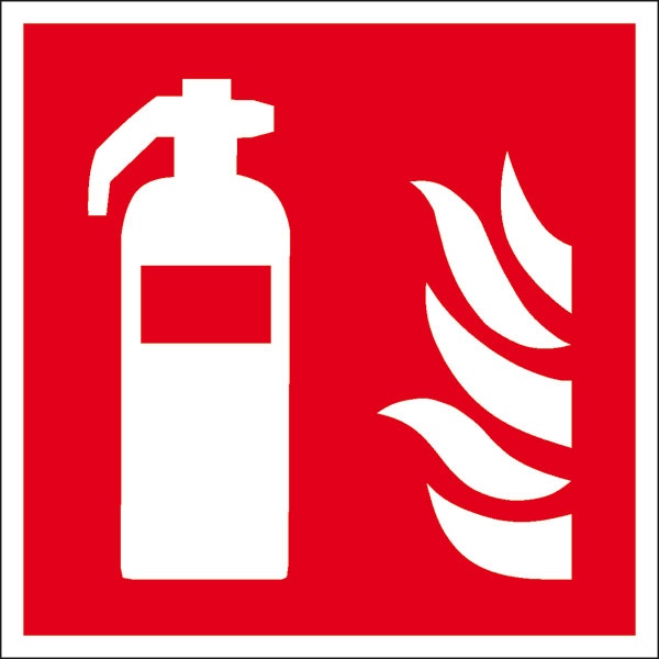 Brandschutzzeichen: Feuerlöscher | Kunststoff | 15x15cm
