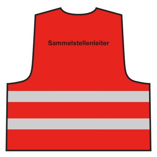 Warnweste - Sammelstellenleiter | rot