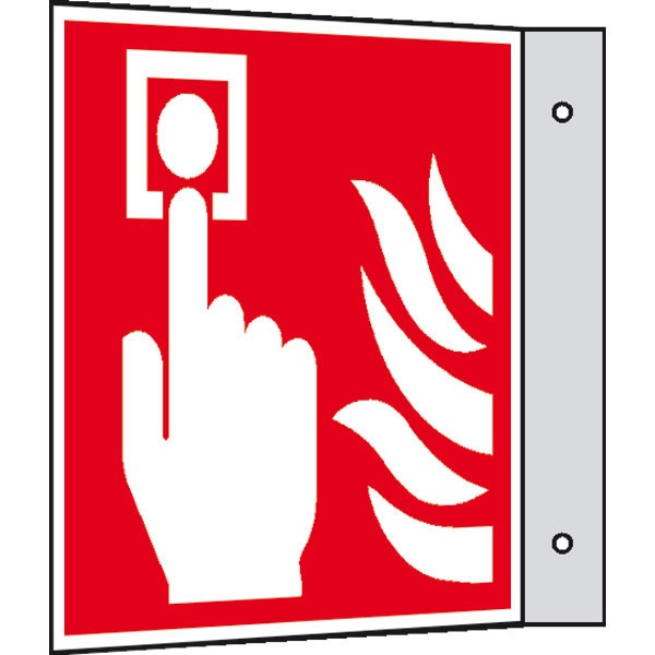 Brandschutzzeichen: Brandmelder | Aluminium | 20x20cm